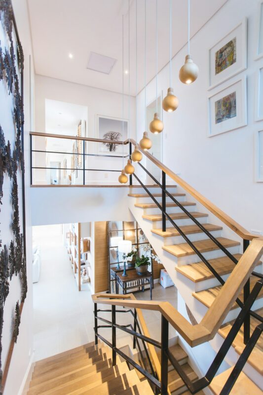 Timber staircase and landing
