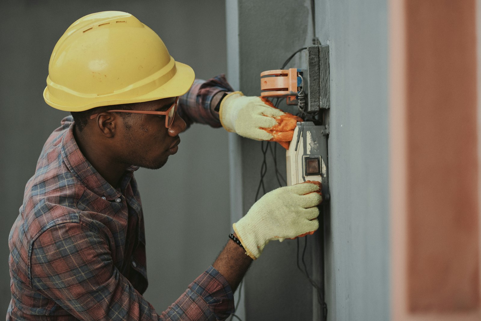 Tradesperson working on site